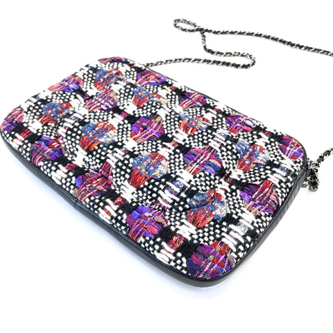 Chanel Tweed Girl Coco Button Charm Umhängetasche Multicolor WS1551
