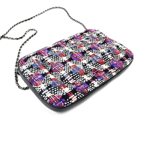 Chanel Tweed Girl Coco Button Charm Umhängetasche Multicolor WS1551