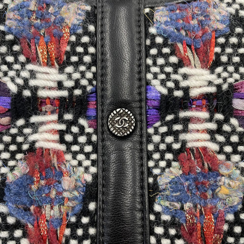 Chanel Tweed Girl Coco Button Charm Umhängetasche Multicolor WS1551