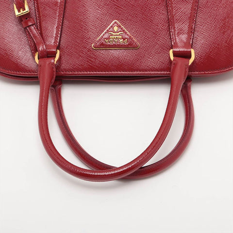 PRADA Patent leather Handbag Red WS15520