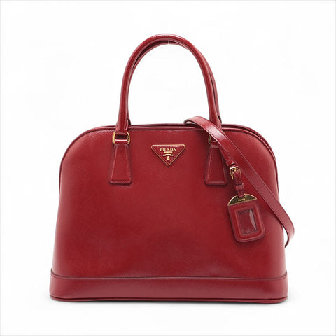 PRADA Patent leather Handbag Red WS15520