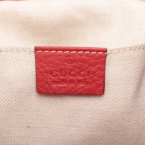GUCCI Bamboo leather Backpack Â· Daypack Red WS15522
