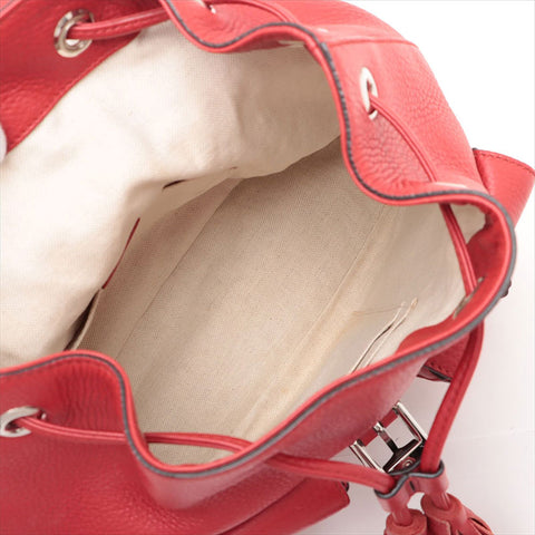 GUCCI Bamboo leather Backpack Â· Daypack Red WS15522