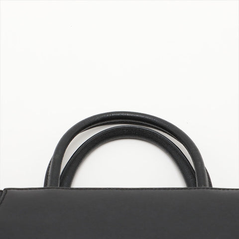 FENDI Twojours 2way Leather Shoulder Bag black WS15524