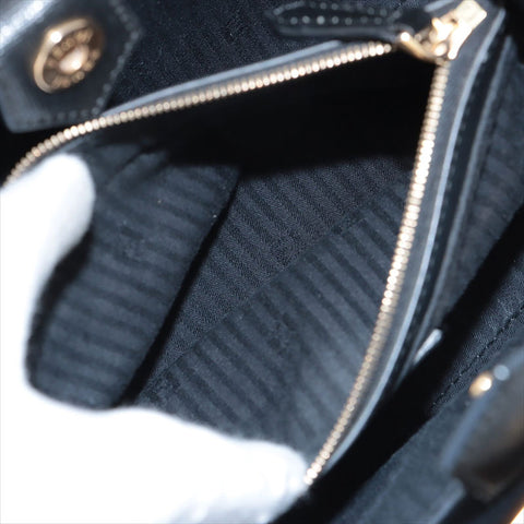 FENDI Twojours 2way Leather Shoulder Bag black WS15524