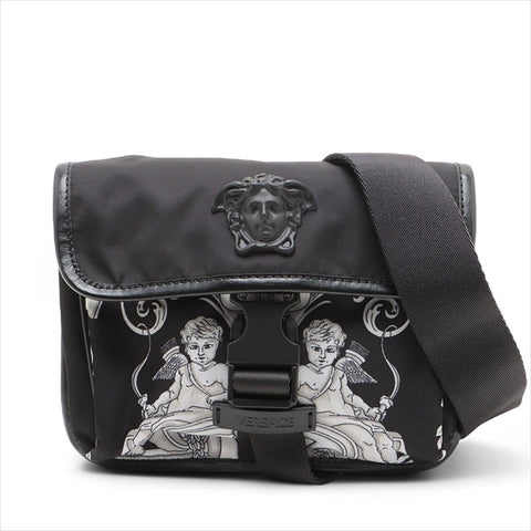 ヴェルサーチ VERSACE メドゥーサ ナイロン ショルダーバッグ ブラック WS15525