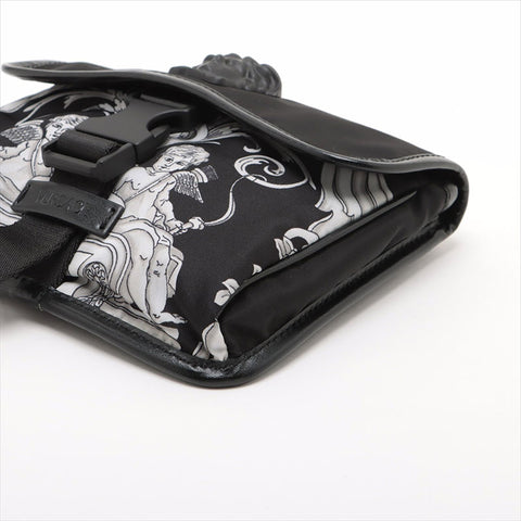 ヴェルサーチ VERSACE メドゥーサ ナイロン ショルダーバッグ ブラック WS15525