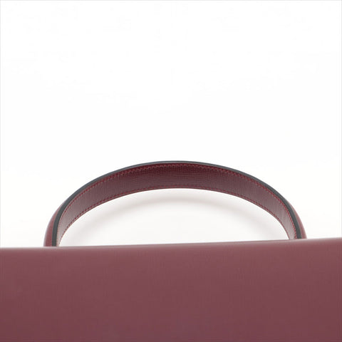 CARTIER Must Do Leather Handbag Bordeaux WS15526