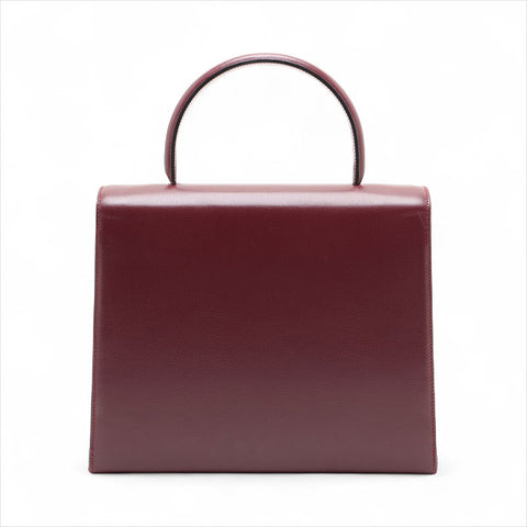CARTIER Must Do Leather Handbag Bordeaux WS15526
