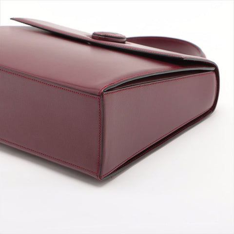 CARTIER Must Do Leather Handbag Bordeaux WS15526