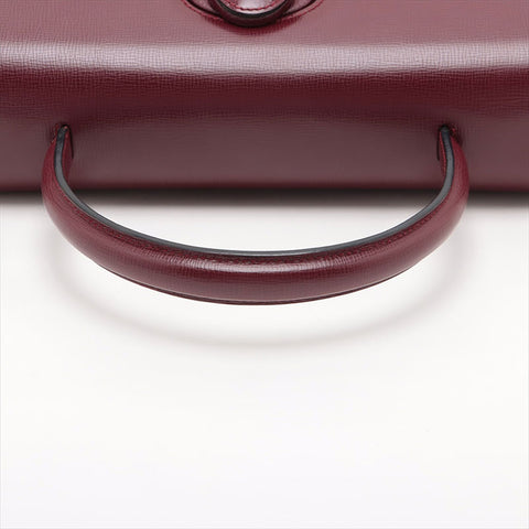 CARTIER Must Do Leather Handbag Bordeaux WS15526