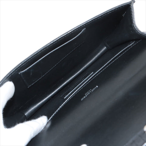 YVES SAINT LAURENT Embossed Leather Babylon Shoulder Bag black WS15527