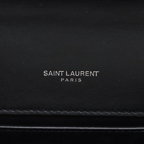 YVES SAINT LAURENT Embossed Leather Babylon Shoulder Bag black WS15527
