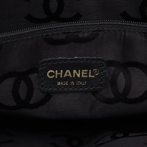 CHANEL Wild Stitch Leather No. 7 2001-2002 Shoulder Bag black WS15534