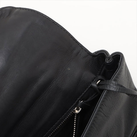 BALENCIAGA Envelope Leather Clutch bag black WS15540