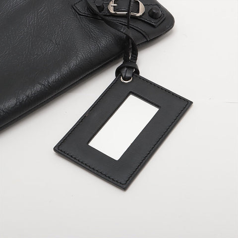BALENCIAGA Envelope Leather Clutch bag black WS15540