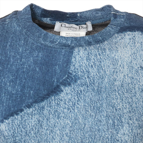 Christian Dior Size: 40 Denim Print Galliano Period Short sleeve T-shirt blue WS15544