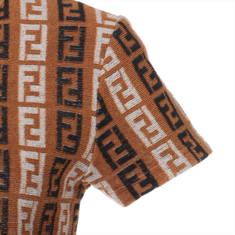 FENDI Size: 44 Zucchino pile fabric Short sleeve T-shirt Brown WS15545