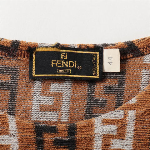 FENDI Size: 44 Zucchino pile fabric Short sleeve T-shirt Brown WS15545