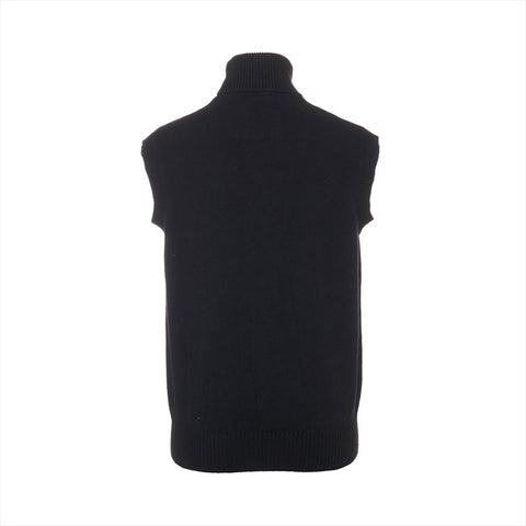 CELINE Size:L Cashmere Vest Turtleneck knit black WS15546