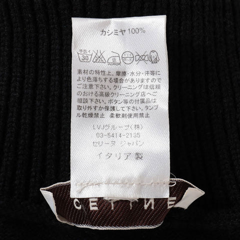 CELINE Size:L Cashmere Vest Turtleneck knit black WS15546