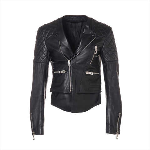 BALENCIAGA Leather rider lambskin size 38 Jacket black WS15548