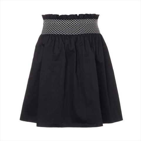Miu Miu Size:38 17 Gathered Flare Cotton skirt black WS15549