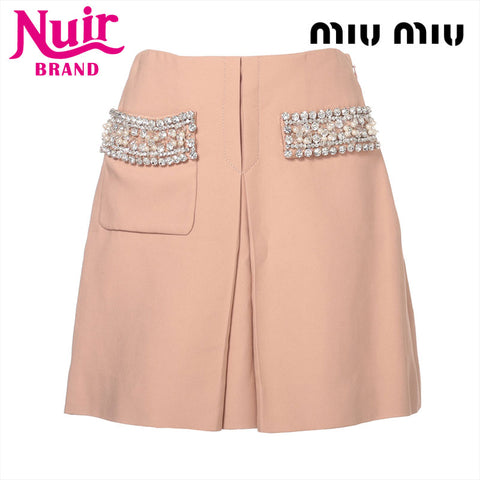 Miu Miu Size:36 2014 Bijou skirt beige WS15551