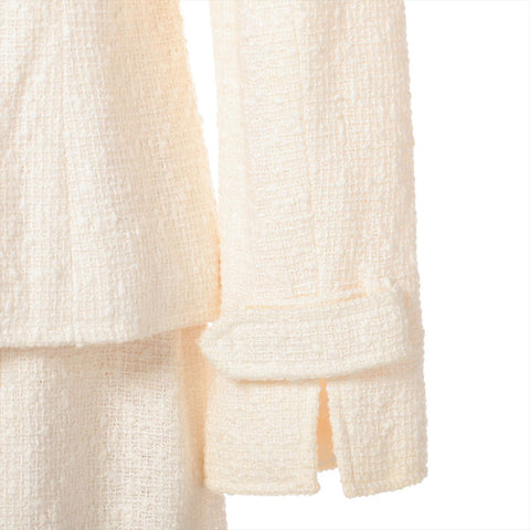 CHANEL Size: 38 Tweed 04C Set suit Ivory WS15553