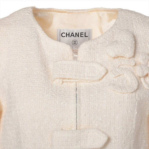 CHANEL Size: 38 Tweed 04C Set suit Ivory WS15553