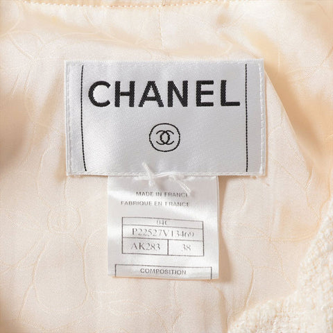 CHANEL Size: 38 Tweed 04C Set suit Ivory WS15553