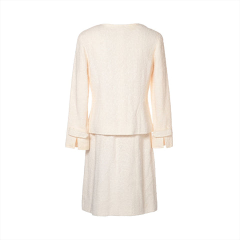 CHANEL Size: 38 Tweed 04C Set suit Ivory WS15553