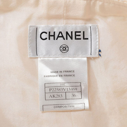 CHANEL Size: 38 Tweed 04C Set suit Ivory WS15553