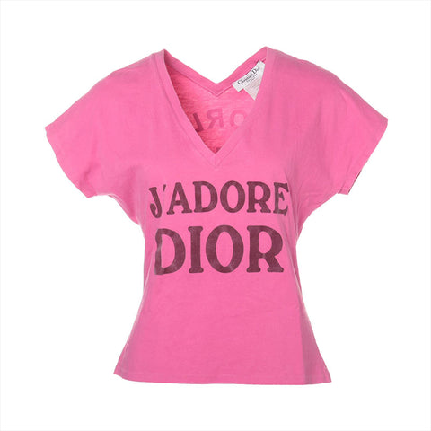 Christian Dior Size: 40 V-neck J'Adore 2003 Short sleeve T-shirt pink WS15554