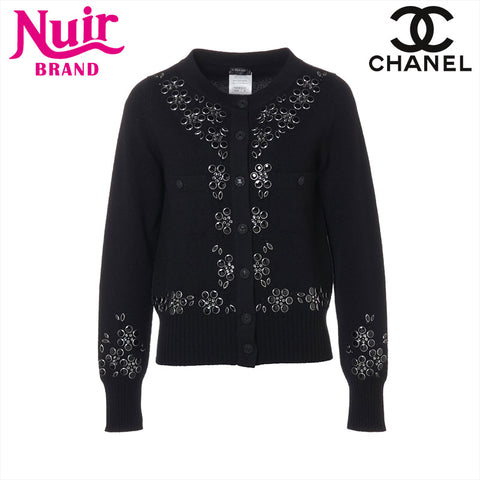 CHANEL Size:34 cashmere P43019 cardigan black WS15557