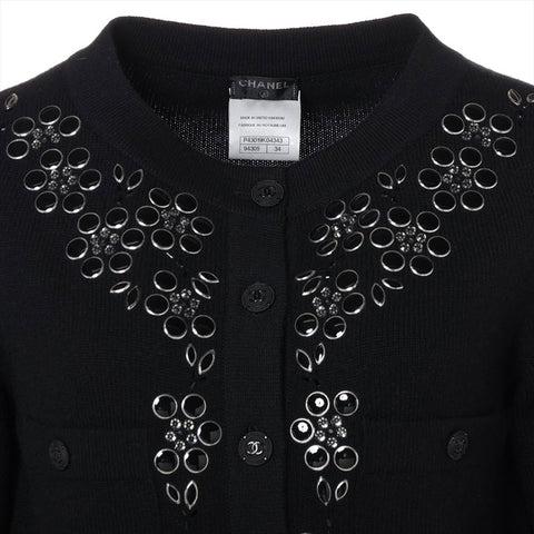 CHANEL Size:34 cashmere P43019 cardigan black WS15557
