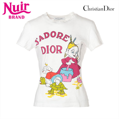 Christian Dior J'adore Print Cotton Size:38 Short sleeve T-shirt white WS15560