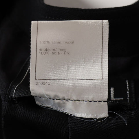 シャネル CHANEL Size:36 98P 1998 ウール ノーカラー チェーン スーツ ブラック WS15566