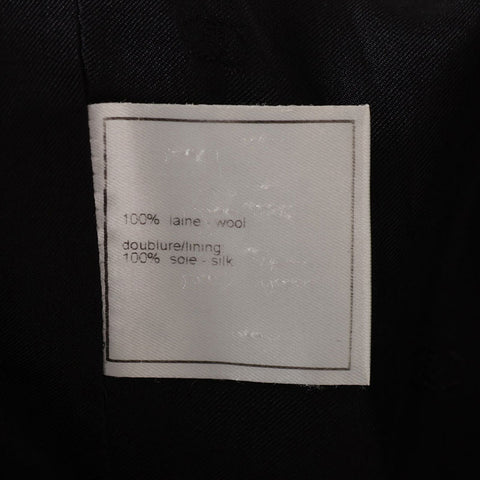 CHANEL Size:36 98P 1998 Wool No-collar Chain suit black WS15566