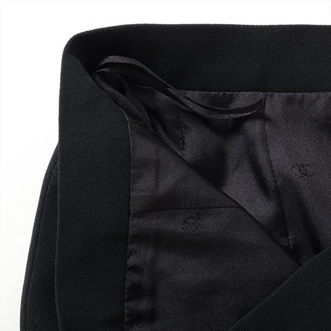CHANEL Size:36 98P 1998 Wool No-collar Chain suit black WS15566
