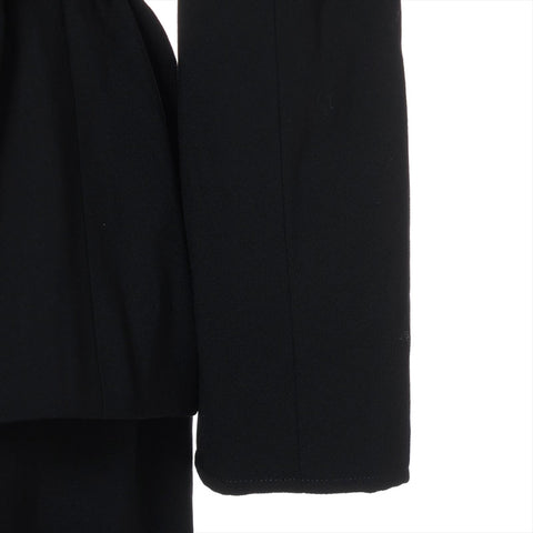 CHANEL Size:36 98P 1998 Wool No-collar Chain suit black WS15566