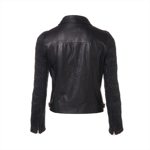 Miu Miu Size: 38 Lambskin Leather Matelasse 17 Years Jacket black WS15568