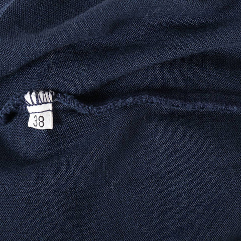 CHANEL Size: 38 Cotton Knit Short Sleeve COCO Mark knit Navy WS15570