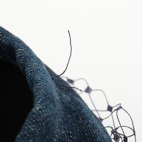 Christian Dior Logo denim Size:56 beret blue WS15572
