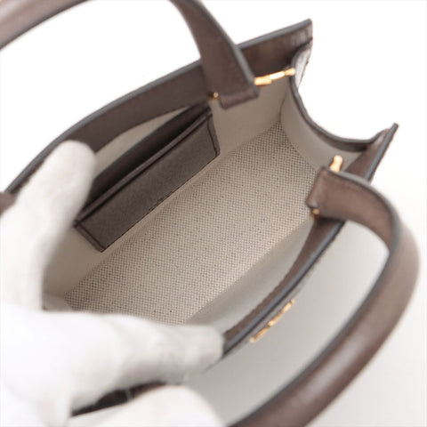 GUCCI 2-way Mini Tote Ophidia Handbag Brown WS15576