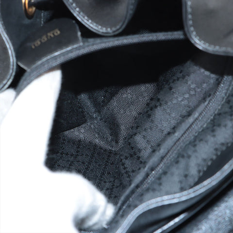 グッチ GUCCI バンブー レザー リュック・デイパック ブラック WS15577