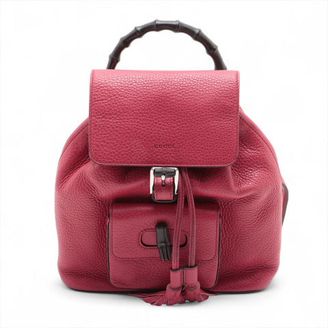 グッチ GUCCI バンブー レザー リュック・デイパック ピンク WS15578