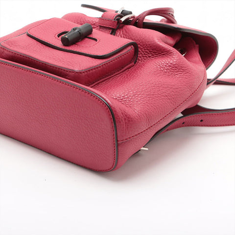 グッチ GUCCI バンブー レザー リュック・デイパック ピンク WS15578