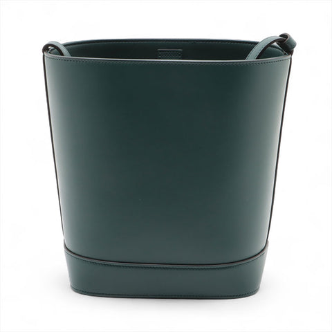 CELINE Leather Bucket Triomphe Shoulder Bag green WS15582