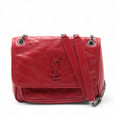 Yves Saint Laurent Niki Bavy Chaber Chare Charge Bag红色WS15583